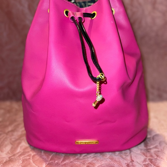 Juicy Couture Vibrant Pink Drawstring Backpack - Picture 2 of 8